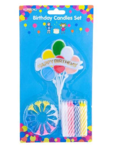 Korbond Birthday Candles Set 1 Pack x 6